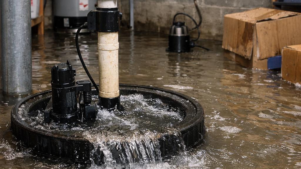 basement flooding caused by sump pump failure during power outage